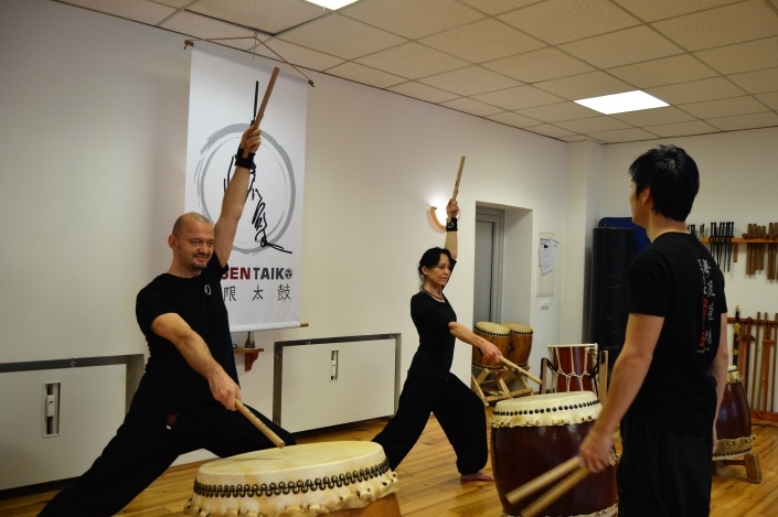 Taiko Training bei Ryota Kanazashi im Mugen Dojo Mülheim